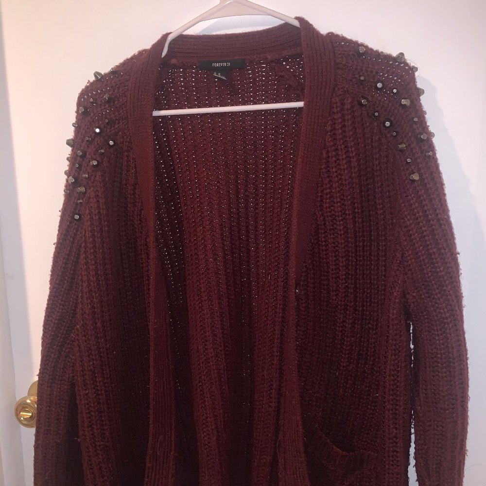 Maroon Cardigan